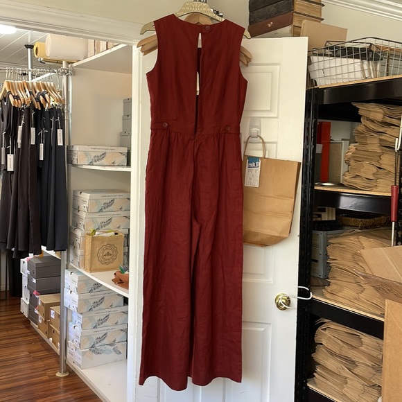 ELK Hersom Jumpsuit French Linen Size 6 Paprika - Picture 2 of 8